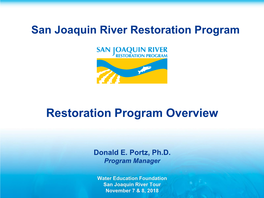 San Joaquin River Restoration Program