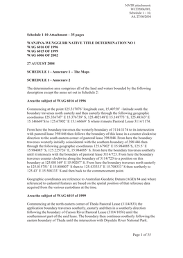 NNTR Attachment: WCD2004/001, Schedule 1 – 10, A4, 27/08/2004