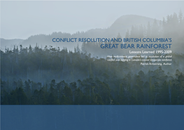 Conflict Resolution and British Columbia's Great Bear Rainforest