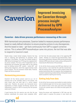 Improved Invoicing for Caverion Through Process Insight Delivered by QPR Processanalyzer