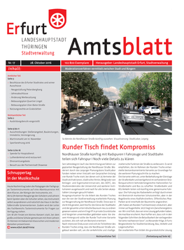 Amtsblatt Nr. 17 Vom 28.10.2016 Der Landeshauptstadt Erfurt