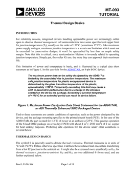 MT-093: Thermal Design Basics