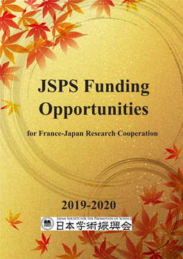 JSPS Funding Opportunities for France-Japan Research Cooperation