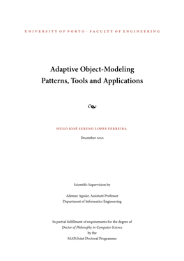 Adaptive Object-Modeling Patterns, Tools and Applications