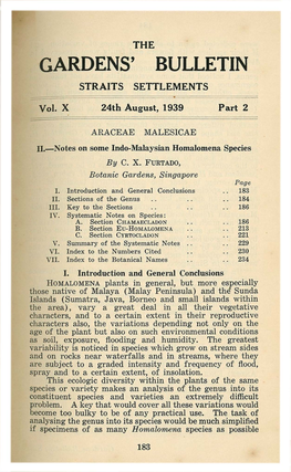 Gardens' Bulletin Straits Settlements