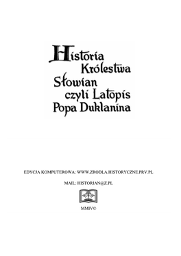 Latopis Popa Duklanina (2004) – Historia