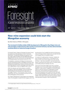 Foresight a Global Infrastructure Perspective