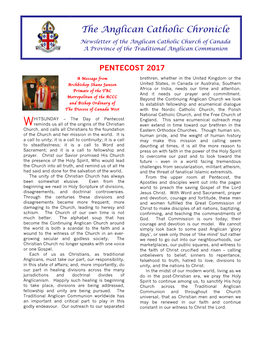 The Anglican Catholic Chronicle