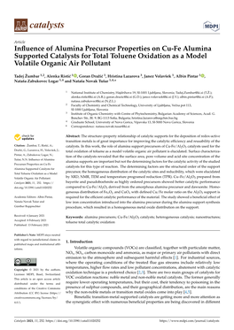 Influence of Alumina Precursor Properties on Cu-Fe Alumina