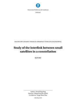 Study of the Interlink Between Small Satellites in a Constellation