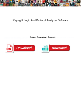 Keysight Logic and Protocol Analyzer Software