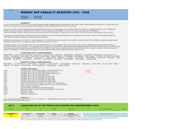 Nordic Raf Casualty Register 1941 -1945