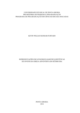 Universidade Estadual De Ponta Grossa Pró-Reitoria De Pesquisa E Pós-Graduação Programa De Pós-Graduação Em Ciências Sociais Aplicadas