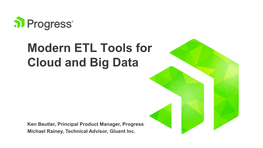 Modern ETL Tools for Cloud and Big Data