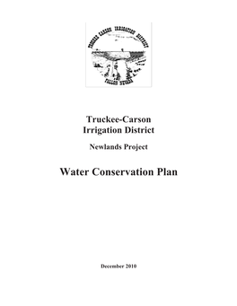 Water Conservation Plan