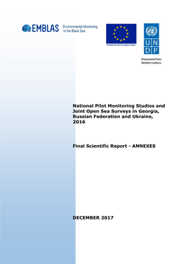 Scientific Report – Joint Black Sea Surveys 2016 – Annex