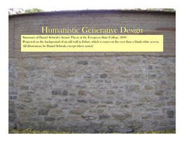 Humanistic Generative Design