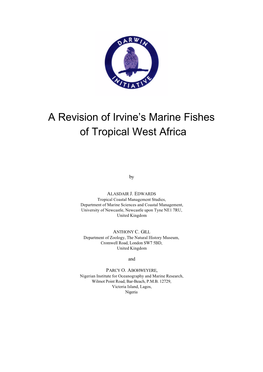 A Revision of Irvine's Marine Fishes of Tropical West Africa