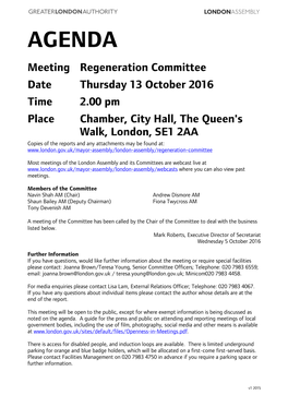 (Public Pack)Agenda Document for Regeneration Committee, 13/10