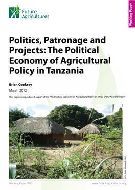 The Political Economy of Agricultural Policy in Tanzania