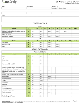 St. Andrew's United Church Created on 02/11/2020