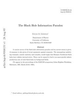 Arxiv:Hep-Th/9508151 V1 28 Aug 95 Rdcinrt Fsc Lc Oe Nbcgon ﬁelds