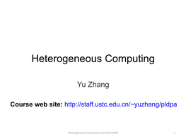 Heterogeneous Computing