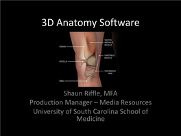 3D Anatomical Visualization Software