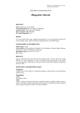 Data Sheets on Quarantine Pests