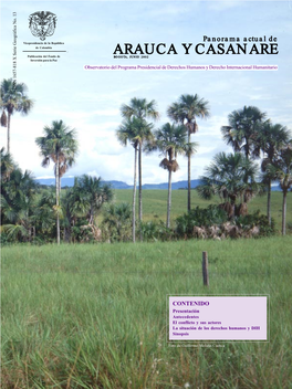 Panorama Actual De Arauca Y Casanare
