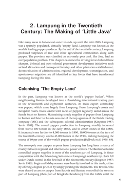 Lampung in the Twentieth Century: the Making of ‘Little Java’