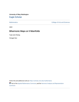 Biharmonic Maps on V-Manifolds