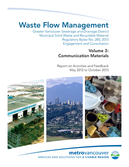 Waste Flow Management Big Book Volume 3 Communications Materials