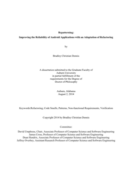 Dissertation Submitted to the Graduate Faculty of Auburn University in Partial Fulfillment of the Requirements for the Degree of Doctor of Philosophy
