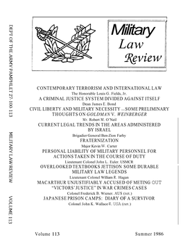 Military Law Xeview