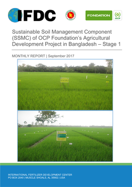 Sustainable Soil Management Component (SSMC) of OCP Foundation's Agricultural Development Project in Bangladesh