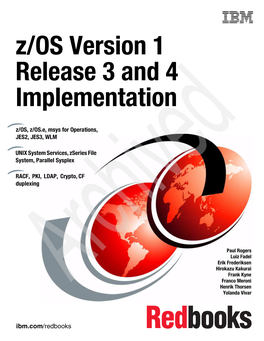 Z/OS Version 1 Release 3 and 4 Implementation