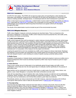 FDM 23-35 Noise Abatement Measures