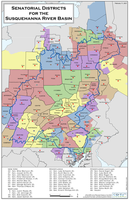Senatorial Districts for the Susquehanna River Basin