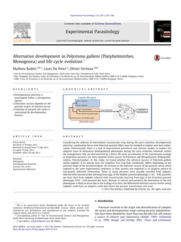 Alternative Development in Polystoma