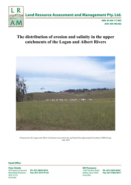 The Distribution of Erosion and Salinity in the Upper Catchments of the Logan and Albert Rivers