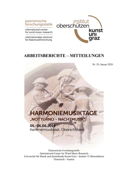 Arbeitsberichte – Mitteilungen