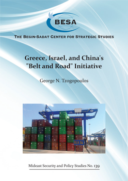Greece, Israel, and China's "Belt and Road" Initiative