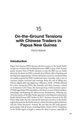 15. On-The-Ground Tensions with Chinese Traders in Papua New