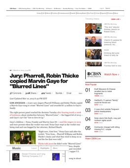 ​Jury: Pharrell, Robin Thicke Copied Marvin Gaye for 