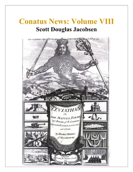 Conatus News: Volume VIII Scott Douglas Jacobsen