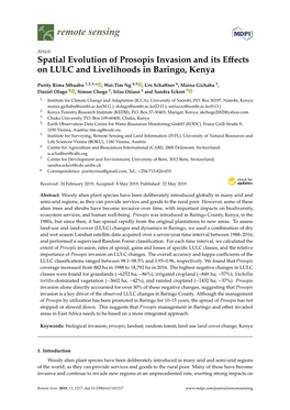 Spatial Evolution of Prosopis Invasion and Its Effects on LULC And
