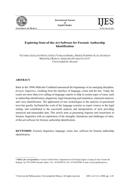 Exploring State-Of-The-Art Software for Forensic Authorship Identification