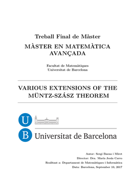 Various Extensions of the Müntz-Szász Theorem