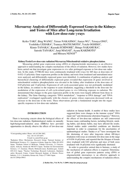 Microarray Analysis of Differentially Expressed Genes in the Kidneys and Testes of Mice After Long-Term Irradiation with Low-Dose-Rate Γ-Rays